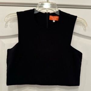 Black Going Out Crop Top